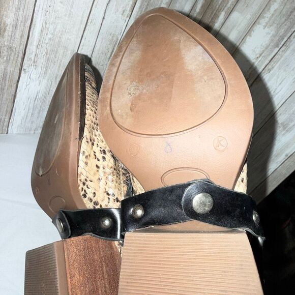 Green & Black Snakeskin Studded Harness Ankle Boots | Western Boho Rocker Bootie - Picture 11 of 13